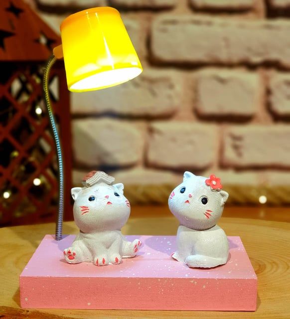 ByGufi İsme Özel Hediye Işıklı Sevimli Kediler