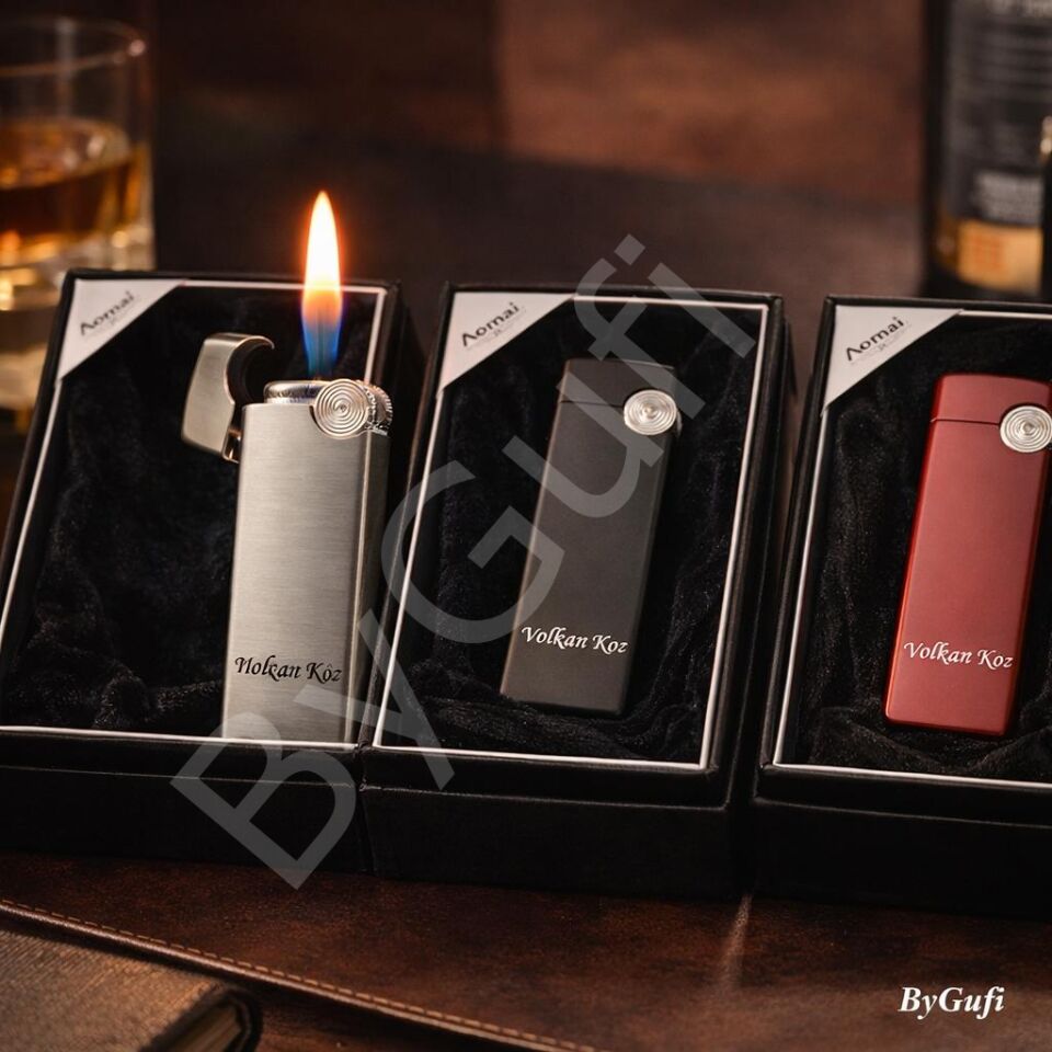 ByGufi İsme Özel Metal Gazlı Çakmak | Lazer Kazımalı Premium Çakmak