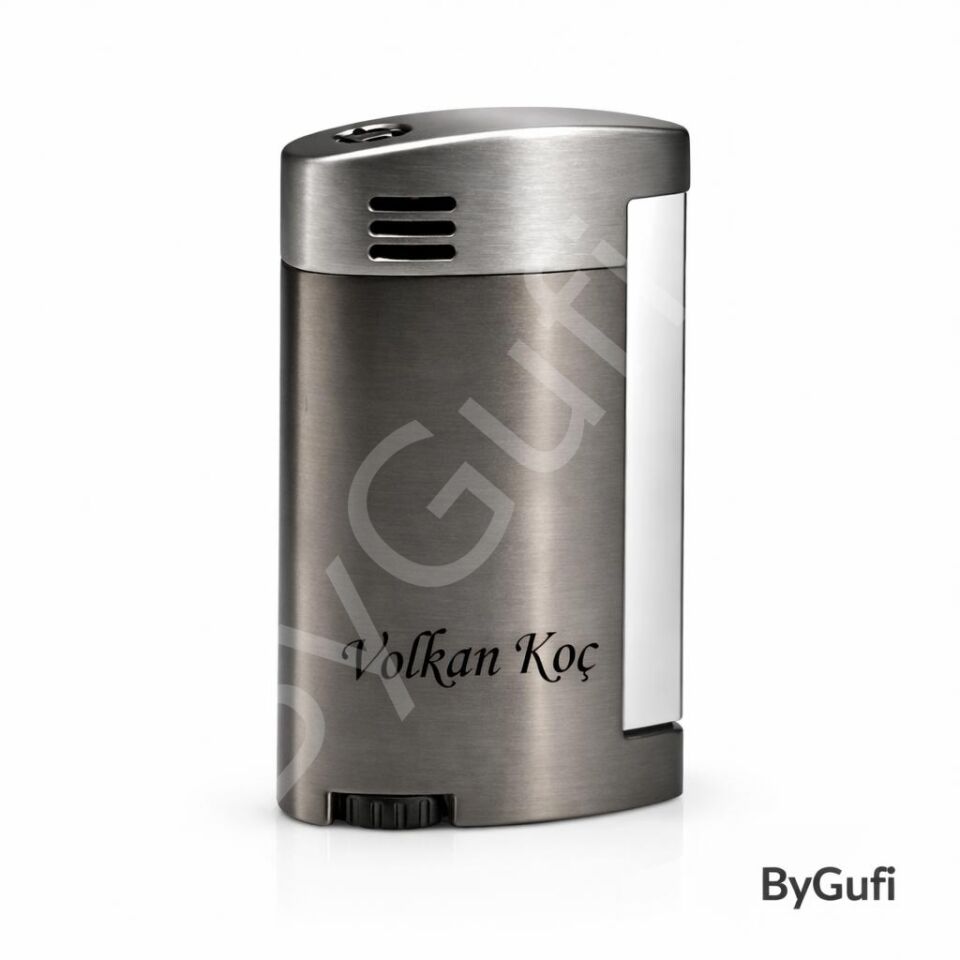 ByGufi Kişiye Özel Aomai Premium Pürmüz Çakmak | Gunmetal Metal Puro Çakmağı