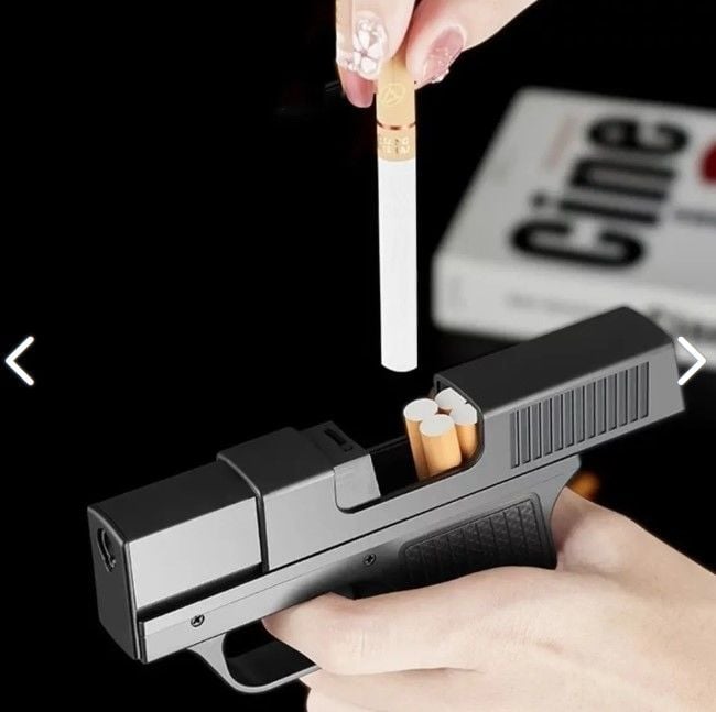 ByGufi İsme Özel Sigara Kutulu Silah Çakmak