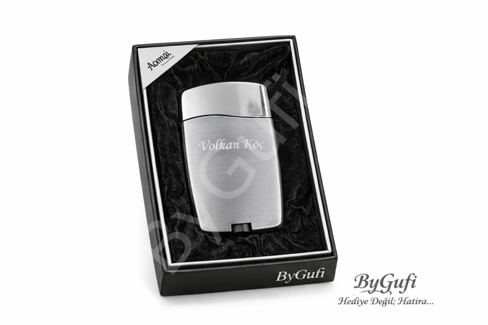 ByGufi İsme Özel Aomai Slim Metal Çakmak