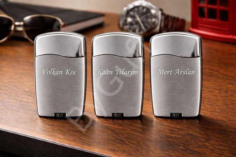 ByGufi İsme Özel Aomai Slim Metal Çakmak