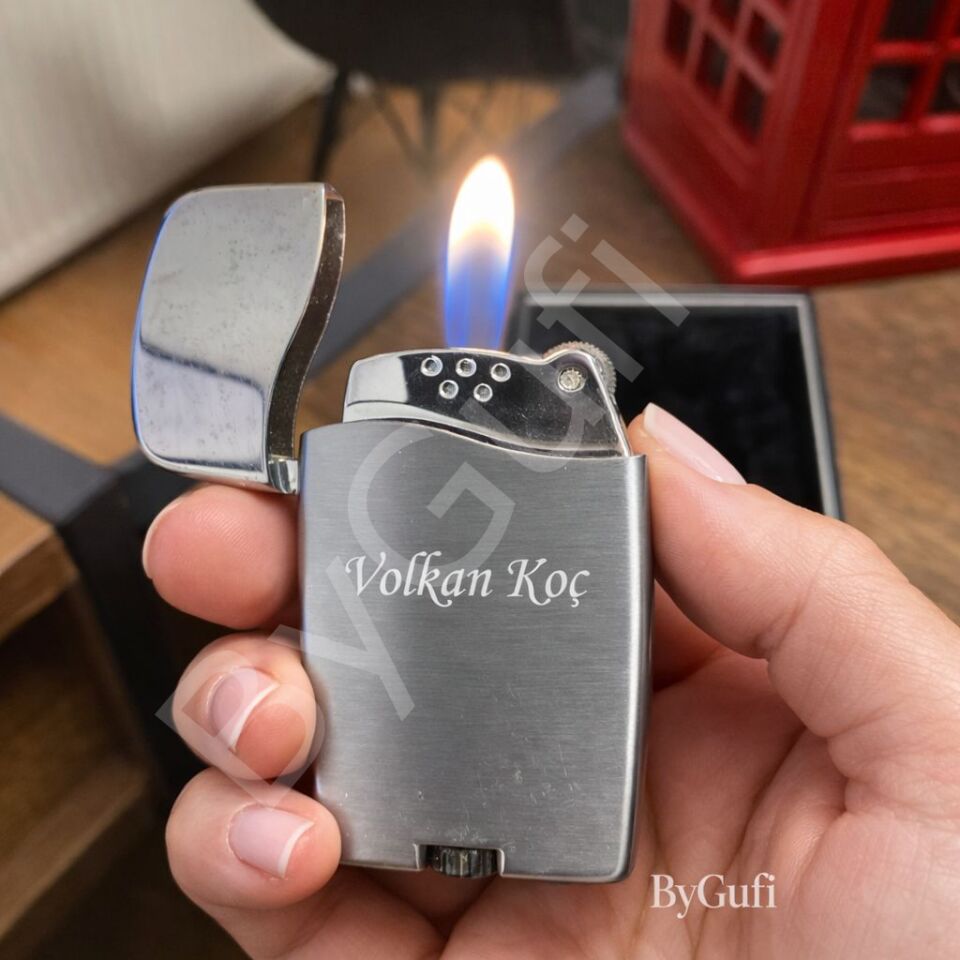 ByGufi İsme Özel Aomai Slim Metal Çakmak