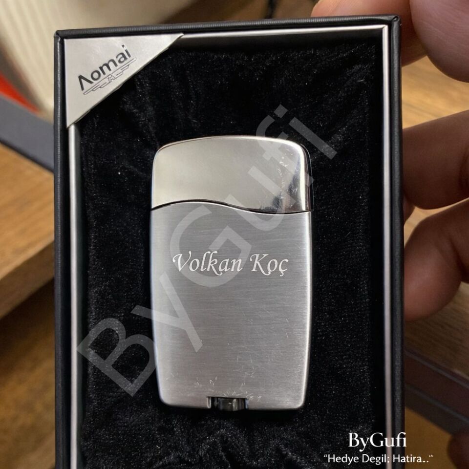 ByGufi İsme Özel Aomai Slim Metal Çakmak
