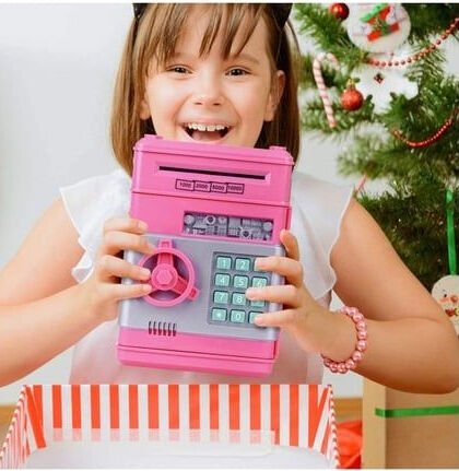 ByGufi Hediyelik Şifreli Pembe ATM Kumbara Kasa