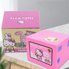 ByGufi Hello Kitty Sevimli Hırsız Kumbara – Müzikli Otomatik Para Toplayan Hediyelik Kutu