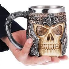 ByGufi Hediyelik Kuru Kafa 3D Kupa Bardak