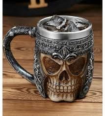 ByGufi Hediyelik Kuru Kafa 3D Kupa Bardak