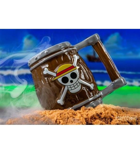 One Piece İskelet Fıçı 3D Tasarım Kupa Bardak