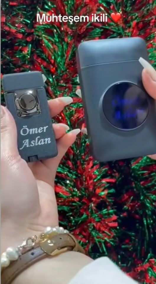 Muhteşem İkili İsme Özel Çakmak ve Tabaka