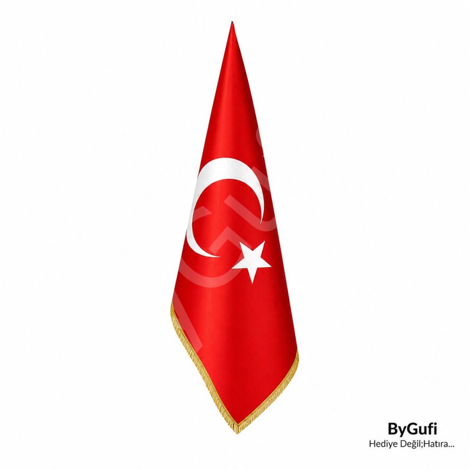 ByGufi Türk Makam Bayrağı (Saçaklı) 100x150 cm