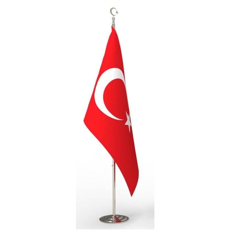 Türk Makam Bayrağı (KROM DİREKLİ)