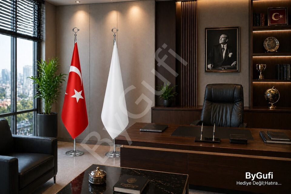 ByGufi Hediye Makam Bayrak Seti 2’li (Saçaksız)