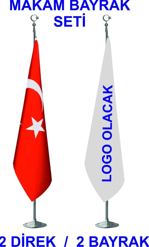 ByGufi Hediye Makam Bayrak Seti 2’li (Saçaksız)