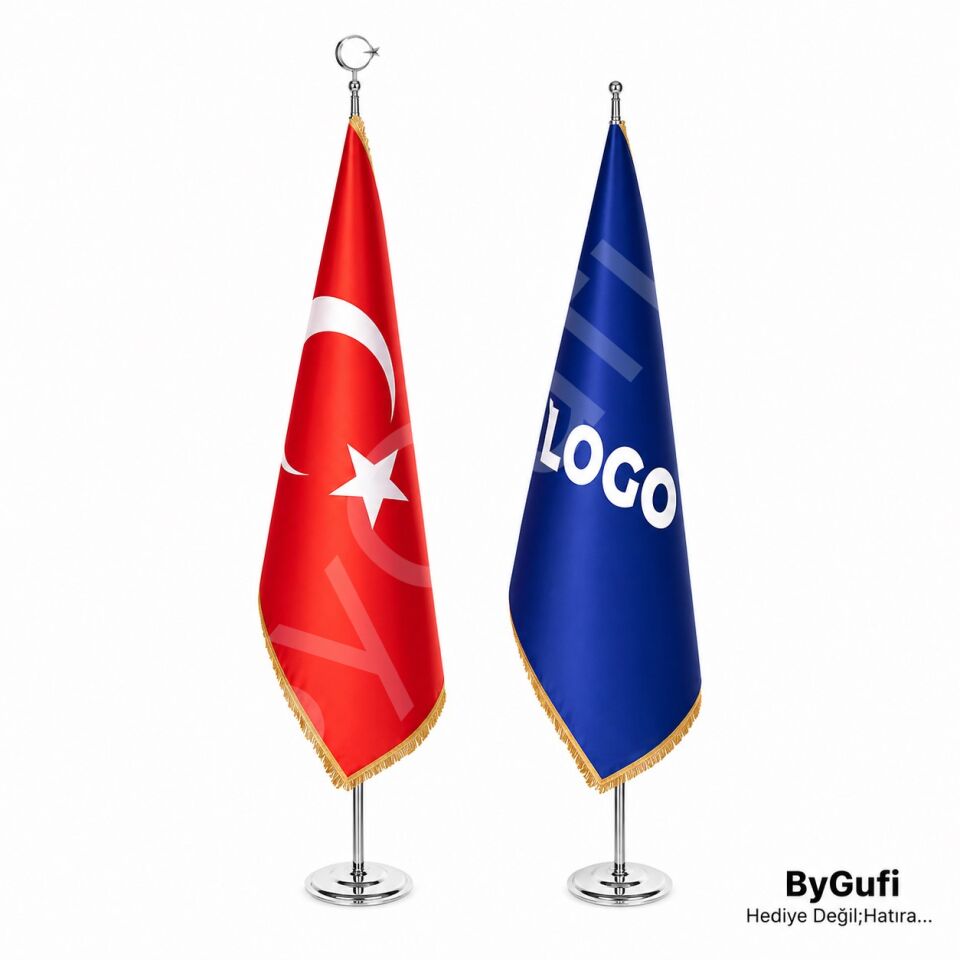 ByGufi Hediye Makam Bayrak Seti 2’li (Saçaklı)
