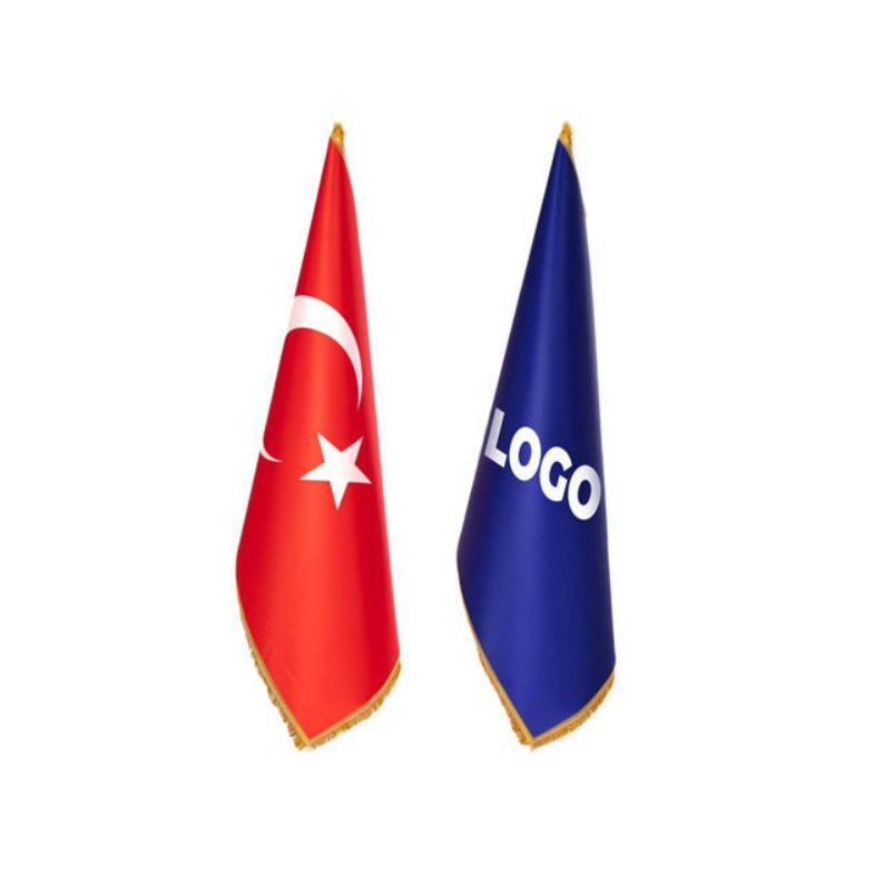 MAKAM BAYRAK SETİ 2Lİ (DİREKSİZ, SAÇAKLI)