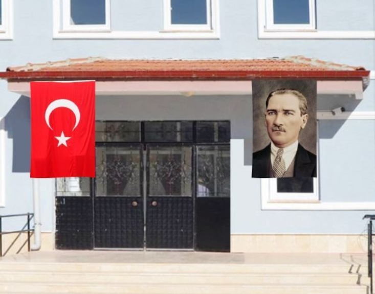 Atatürk Posteri ve Türk Bayrağı Raşel Kumaş 100x150 cm -3