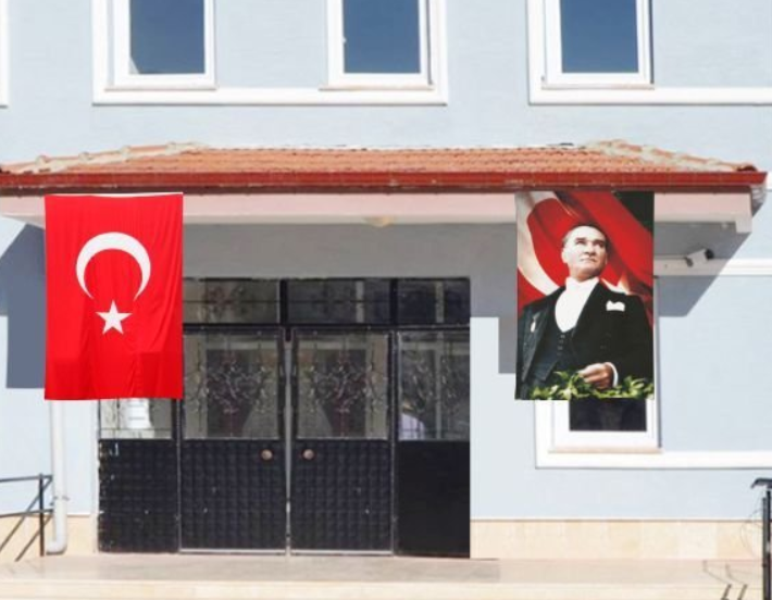 Atatürk Posteri ve Türk Bayrağı Raşel Kumaş 100x150 cm -5