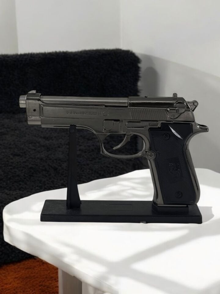İsme Özel Komple Metal Baretta Çakmak / Siyah