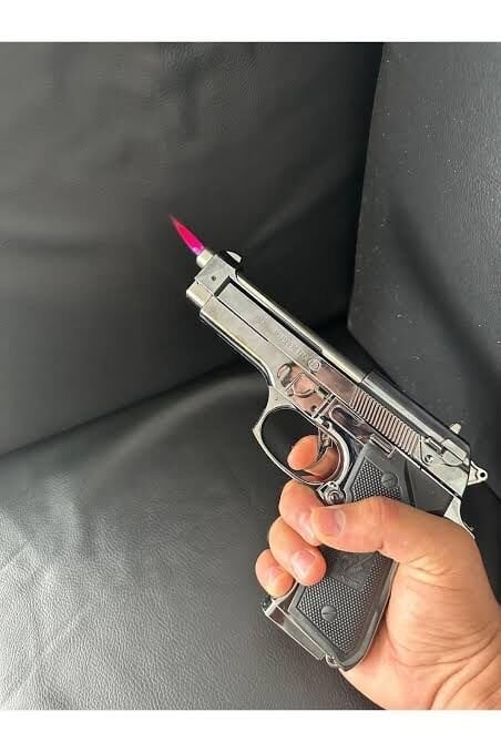 İsme Özel Komple Metal Baretta Çakmak / Gümüş