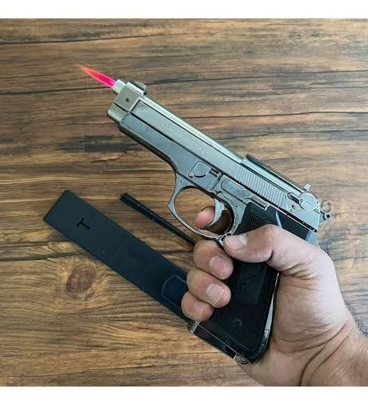 İsme Özel Komple Metal Baretta Çakmak / Gümüş