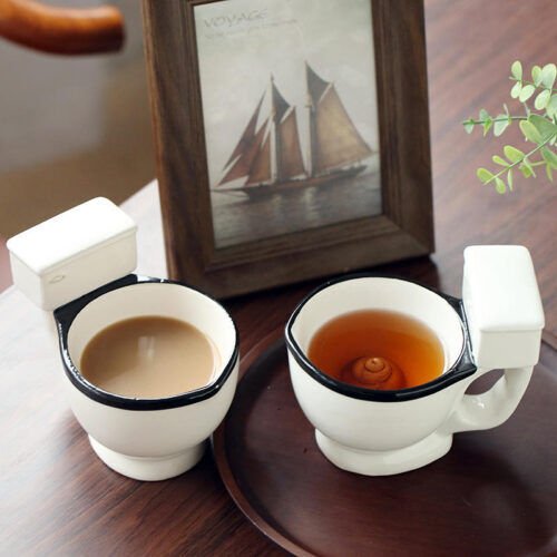 ByGufi WC Kupa Bardak – Eğlenceli Klozet Tasarımlı Seramik Bardak, Sıcak ve Soğuk İçeceklere Uygun, İlginç ve Eğlenceli Hediye