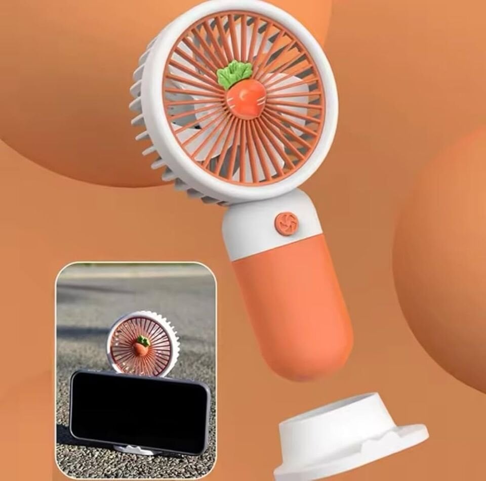 ByGufi Havuç Figürlü Mini Fan Hediyelik