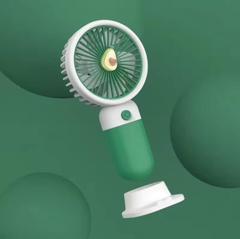 ByGufi Hediyelik Şarjlı El Fanı – Avakado Figürlü | Kompakt ve Taşınabilir Mini Fan