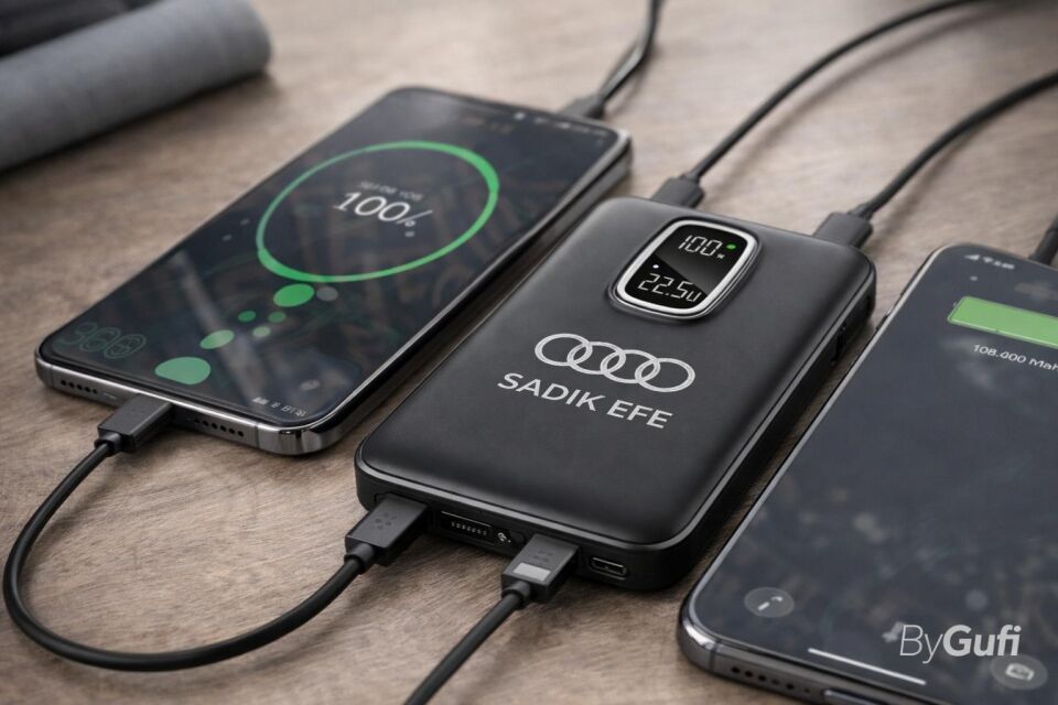 ByGufi Kişiye Özel Hediye 10.000 mAh Powerbank