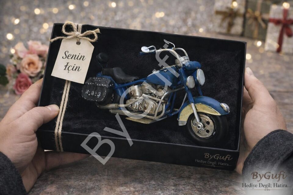 ByGufi Hediyelik Dekoratif Metal Chopper Motosiklet