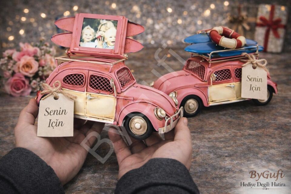 ByGufi Hediyelik Dekoratif Metal Araba Volkswagen Beetle