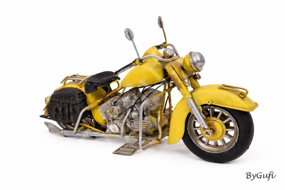 ByGufi Hediyelik Nostaljik Dekoratif Metal Chopper Motosiklet