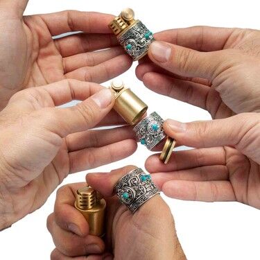 ByGufi Kişiye Özel Chief Antika Model Yüzük Çakmak – Retro Osmanlı Tasarım Benzinli / Metal Gövde / Turkuaz Taş Detaylı / Orijinal Hediye Kutulu