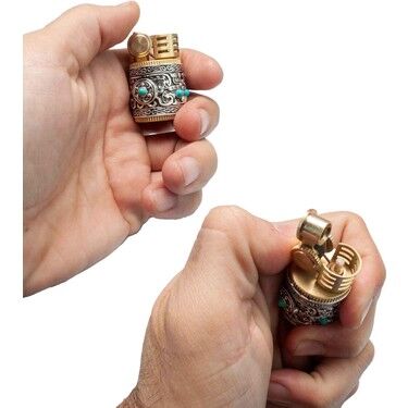 ByGufi Kişiye Özel Chief Antika Model Yüzük Çakmak – Retro Osmanlı Tasarım Benzinli / Metal Gövde / Turkuaz Taş Detaylı / Orijinal Hediye Kutulu