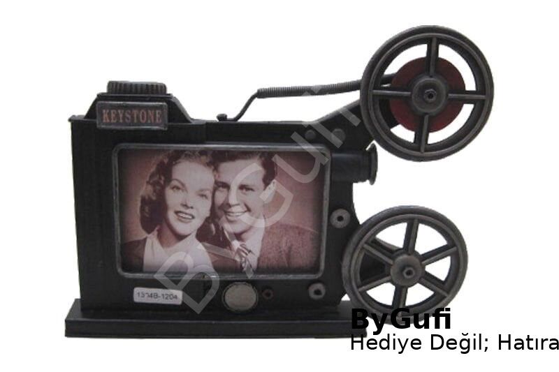 ByGufi Hediyelik Nostaljik Dekoratif Metal Çerçeve – Sinema Projektörü