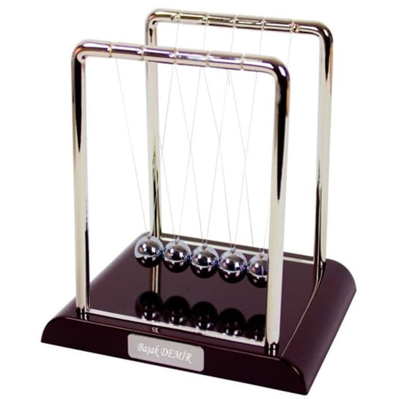 ByGufi Kişiye Özel Newton Denge Balans Topu – Büyük Boy | Şık ve Dekoratif Masa Aksesuarı