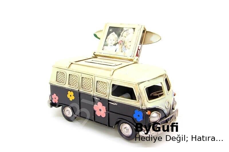 ByGufi Hediyelik Nostaljik Dekoratif Metal Minibüs