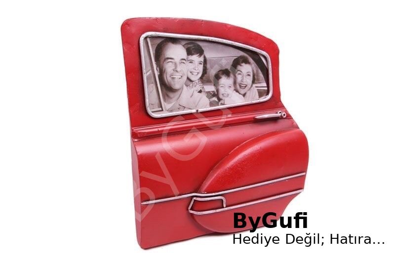 ByGufi Hediyelik Nostaljik Dekoratif Metal Çerçeve – Araba Kapısı
