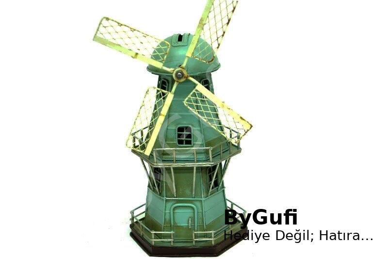 ByGufi Nostaljik Dekoratif Metal Yel Değirmeni