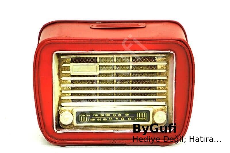 ByGufi Hediyelik Nostaljik Dekoratif Metal Radyo