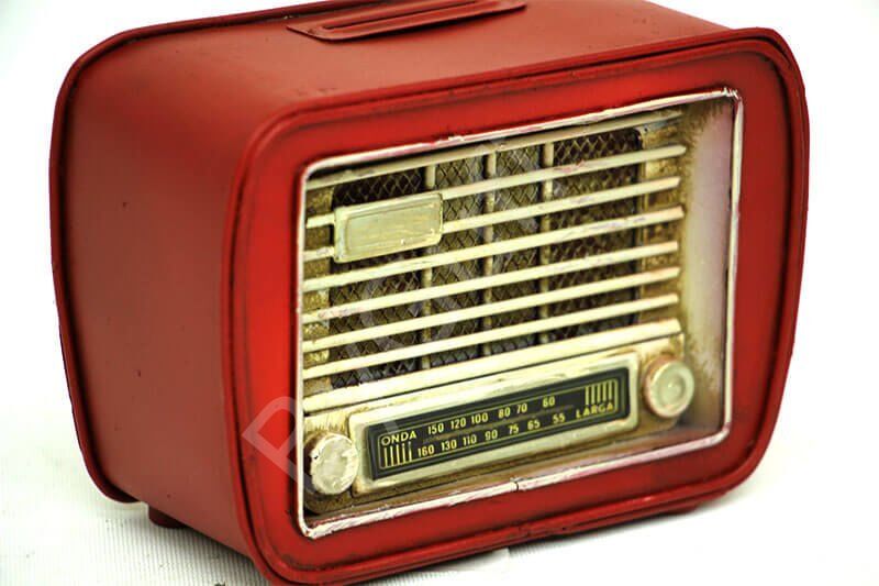 ByGufi Hediyelik Nostaljik Dekoratif Metal Radyo