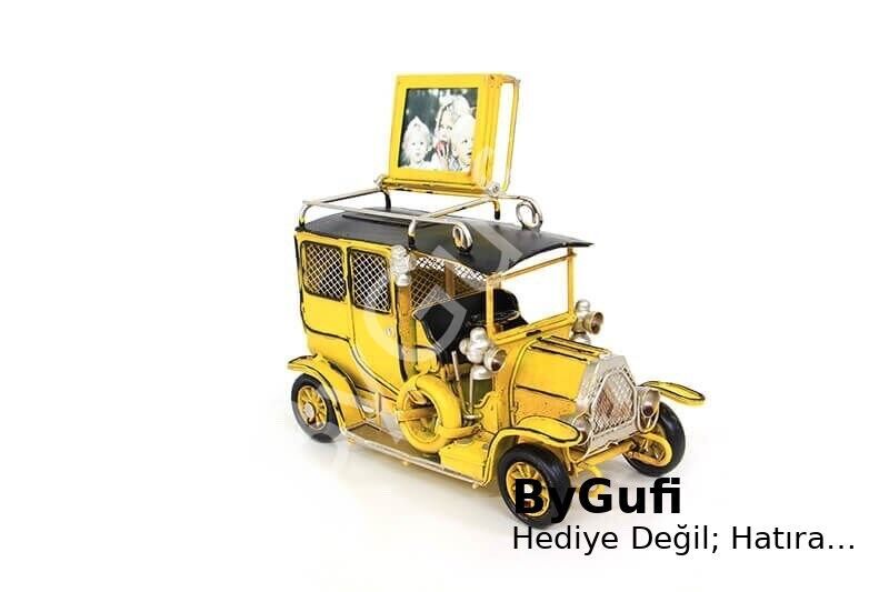 ByGufi Hediyelik Nostaljik Dekoratif Metal Araba