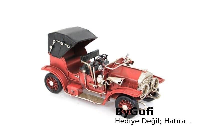 ByGufi Hediyelik Nostaljik Dekoratif Metal Araba