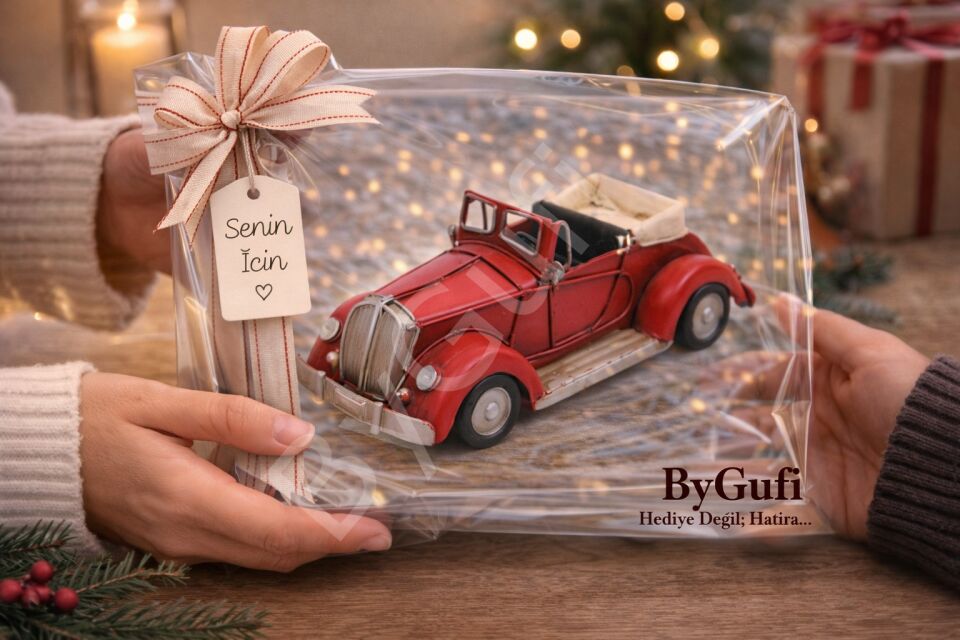 ByGufi Hediyelik El Yapımı Metal Ford Araba