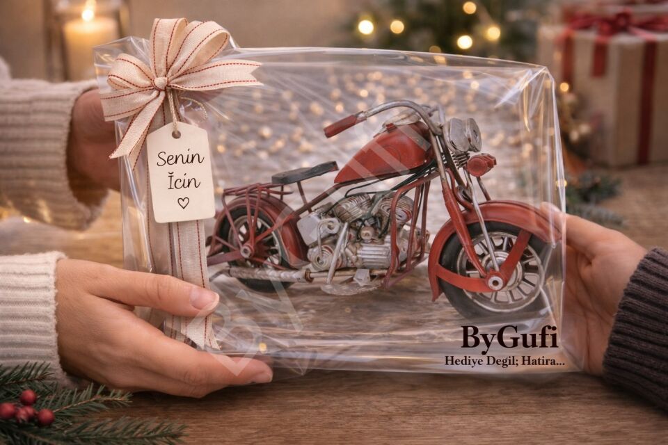 ByGufi Hediyelik Dekoratif Metal Chopper Motosiklet