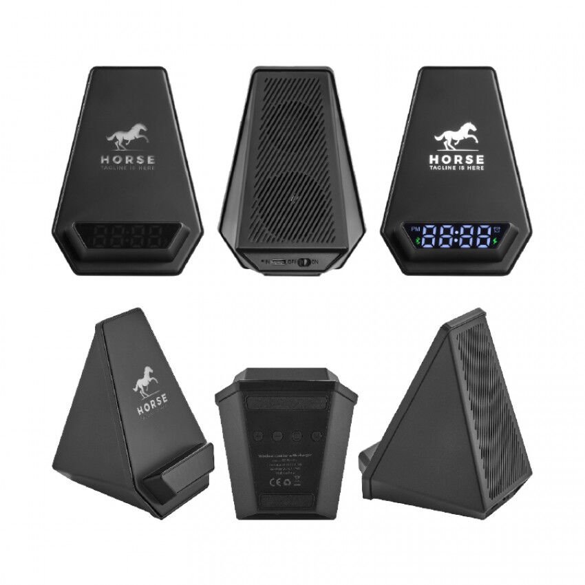 ByGufi İsme Özel Hediye Wireless Şarj Hoparlör Dijital Saat