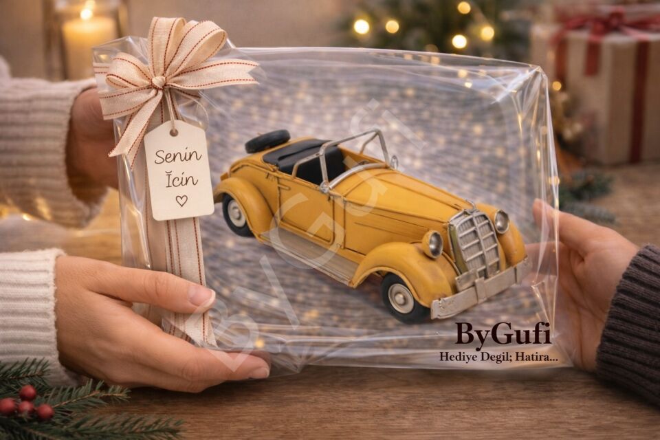 ByGufi Hediyelik Nostaljik Dekoratif Metal Ford Araba