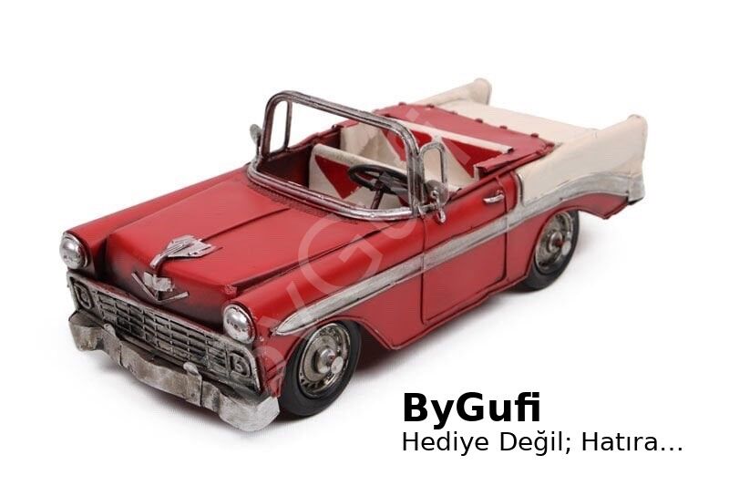 ByGufi Hediyelik Nostaljik Dekoratif Metal Araba