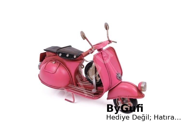 ByGufi Hediye Nostaljik Dekoratif El Yapımı Metal Scooter