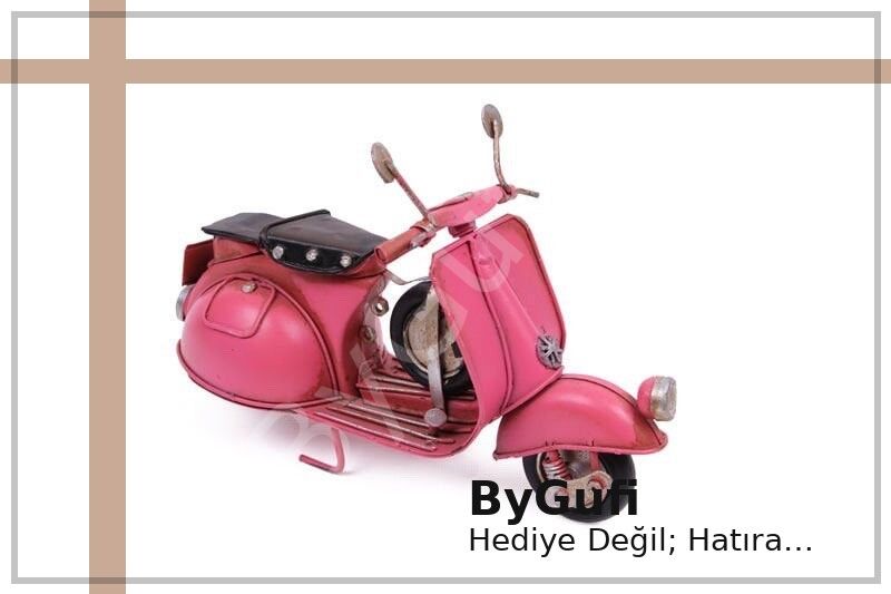 ByGufi Hediye Nostaljik Dekoratif El Yapımı Metal Scooter